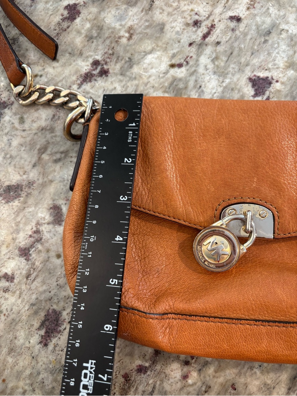 Michael Kors Tan Leather Crossbody with Gold Hardware - Picture 12 of 14